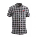 fietsshirt Don heren semi-fit polyester zwart/grijs maat M