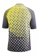 fietsshirt Forun heren polyester zwart/geel maat XL