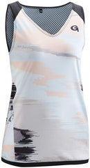 fietsshirt Kimberly dames polyester lichtblauw/roze maat 38