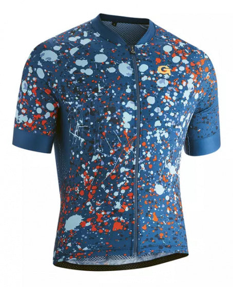 fietsshirt Mantegone heren polyester blauw maat L