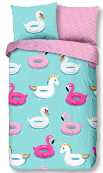 dekbedovertrek Beach junior 140 x 220 cm katoen blauw