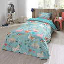 dekbedovertrek Moody 140 x 200 cm katoen aqua