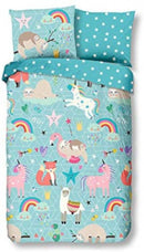 dekbedovertrek Moody 140 x 200 cm katoen aqua