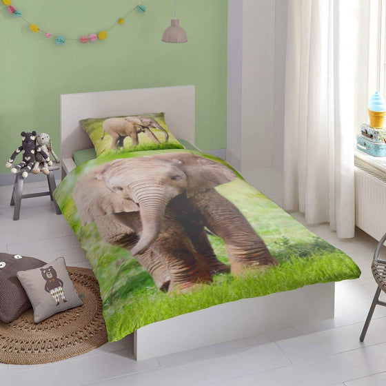 dekbedovertrek Olifant junior 135x200 cm katoen