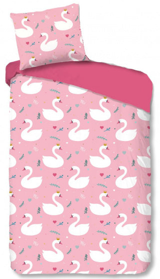 dekbedovertrek Whisper 135 x 200 cm katoen roze