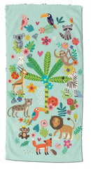 strandlaken Happy 75 x 150 cm velours groen