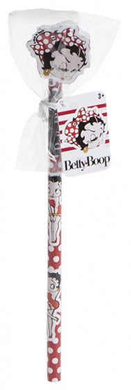 Betty Boop potlood met gum witte stipjes