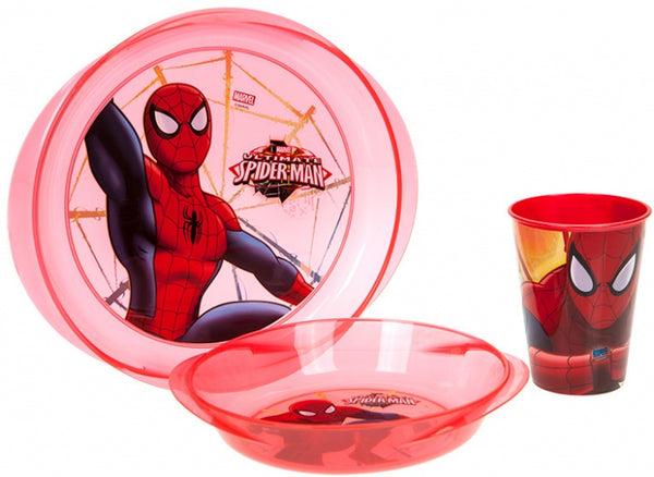 eetset Spider-Man rood 3-delig