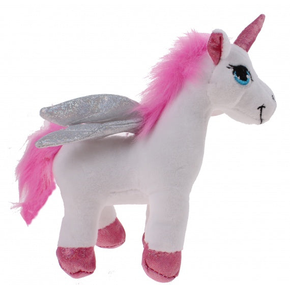 knuffel pegasus eenhoorn 18 cm wit