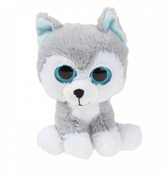 pluchen knuffel Husky 16 cm junior grijs