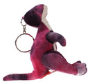sleutelhanger dino 11 cm roze/zwart