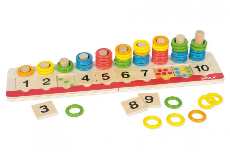 educatief spel gekleurde ringen 67-delig