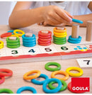 educatief spel gekleurde ringen 67-delig