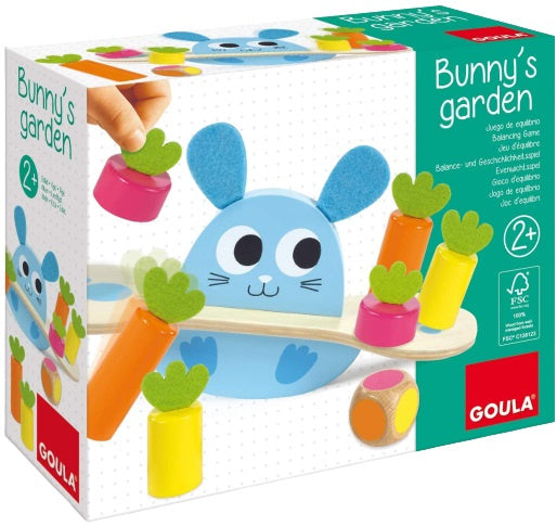 evenwichtsspel Bunny's Garden junior hout 8-delig