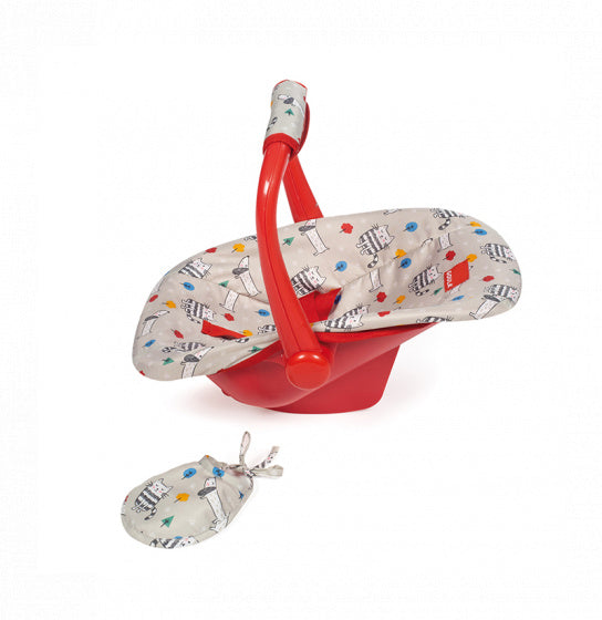 poppenautostoel Cats & Dogs 34 cm rood