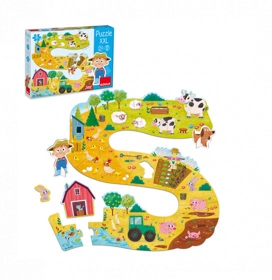 vormenpuzzel Boerderij junior hout 17 stukjes