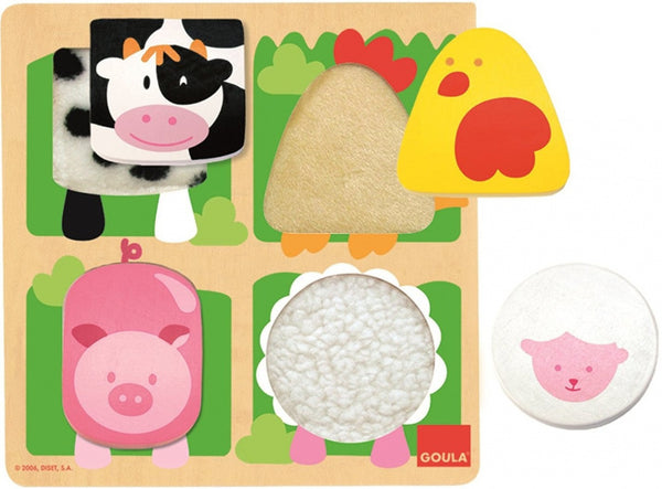 vormenpuzzel Boerderij junior hout 4 stukjes