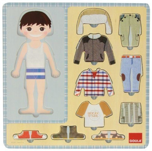 vormenpuzzel Dress-up Boy junior hout 10 stukjes