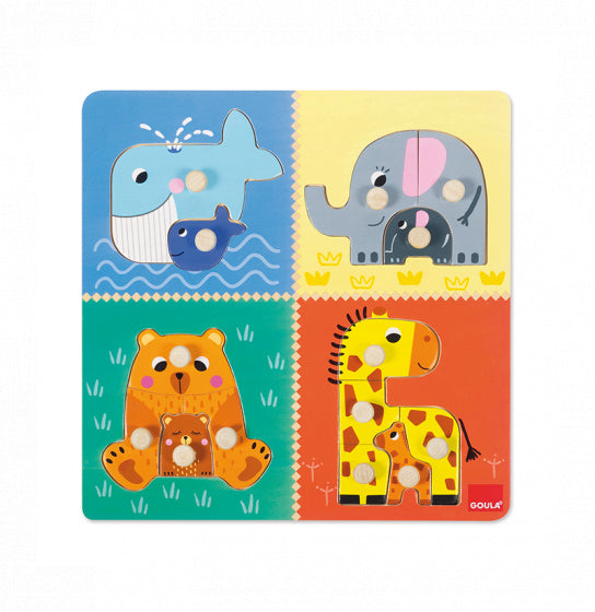 vormenpuzzel Mama's en Baby's hout 15-delig