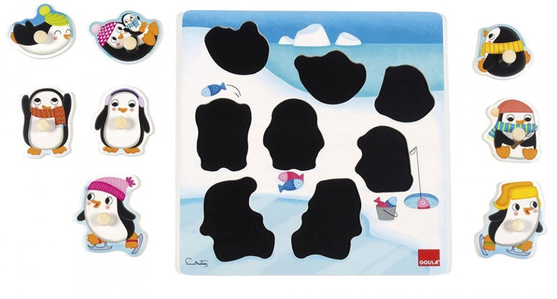 vormenpuzzel Pinguïns junior hour 8 stukjes