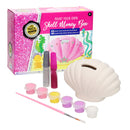 spaarpot Paint your own Shell gips wit/roze 10-delig