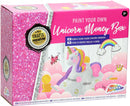 spaarpot Paint your own Unicorn gips wit/roze 10-delig