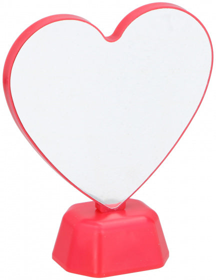 oneindige spiegel hart LED 15,5 x 19 cm rood