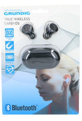 oortelefoon bluetooth 7 cm rubber zwart 2-delig