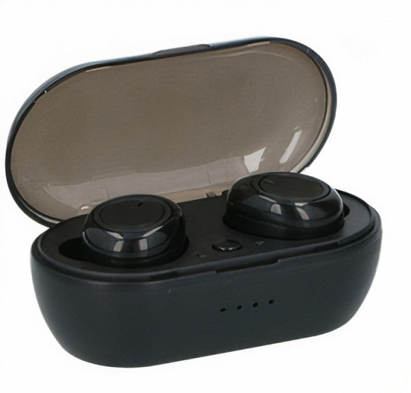 oortelefoon bluetooth 7 cm rubber zwart 2-delig