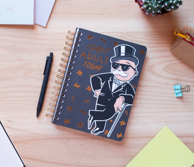 bullet journal A5 ringband zwart/goud 90 pagina's
