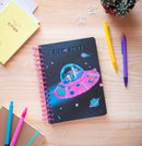 bullet journal Rick & Morty A5 ringband zwart/roze