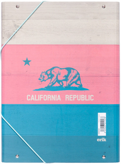 elasto-/foldermap California A4 34 x 24 cm blauw/roze