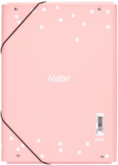 elasto-/foldermap Stars A4 34 x 24 cm karton roze/wit