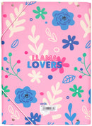 elasto-/foldermap Llama Lovers A4 34 x 24 cm roze