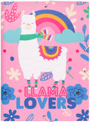 elasto-/foldermap Llama Lovers A4 34 x 24 cm roze