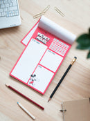 familieplanner Mickey Mouse A5 papier rood 54 vellen