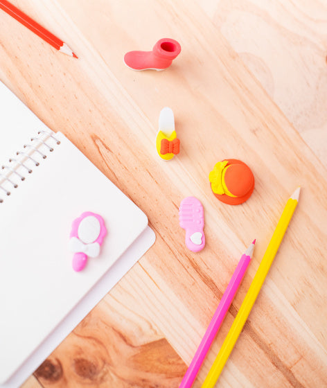 gummen Beauty meisjes rubber roze 5 stuks