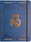 bullet journal A5 hardcover imitatieleer blauw/goud