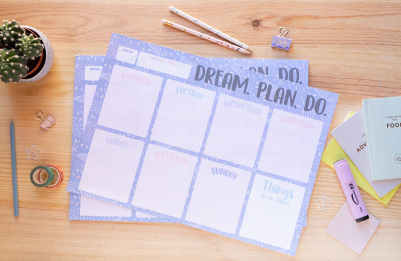 scheurkalender Amelie Blue A3 lichtblauw 54 pagina's