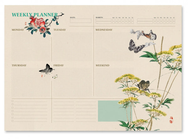 scheurkalender Japanese A3 beige 54 pagina's