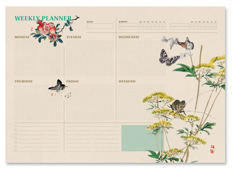 scheurkalender Japanese A3 beige 54 pagina's