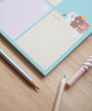 scheurkalender Line Friends A4 blauw 54 pagina's