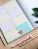 scheurkalender Line Friends A4 blauw 54 pagina's