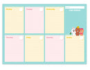 scheurkalender Line Friends A4 blauw 54 pagina's