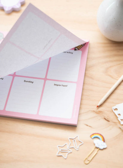 scheurkalender Pusheen A4 roze/wit 54 pagina's