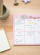 scheurkalender Pusheen A4 roze/wit 54 pagina's