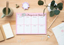 scheurkalender Pusheen A4 roze/wit 54 pagina's
