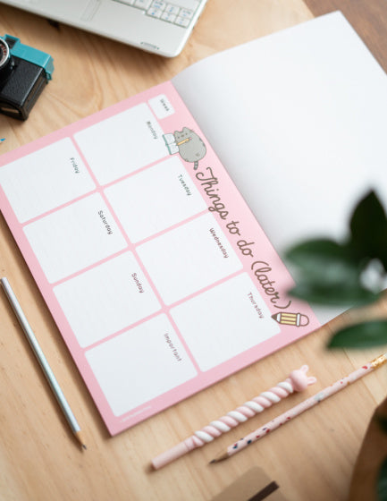 scheurkalender Pusheen A4 roze/wit 54 pagina's