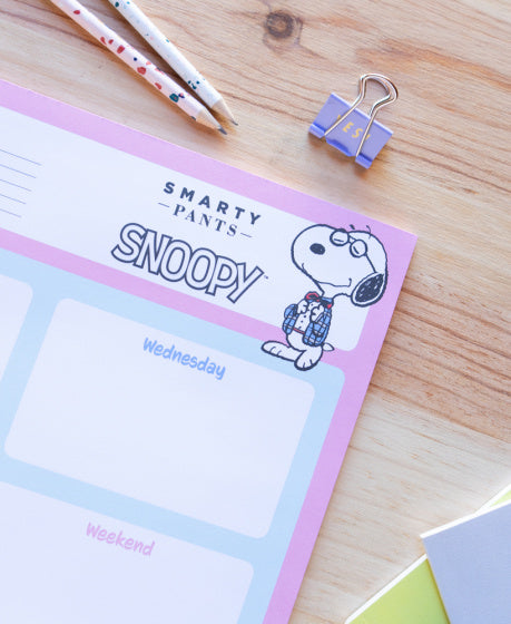 scheurkalender Snoopy A3 roze/wit 54 pagina's