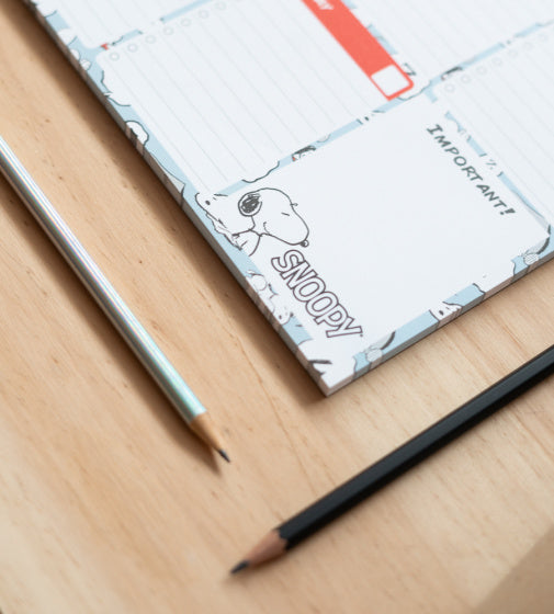 scheurkalender Snoopy A4 lichtblauw 54 pagina's